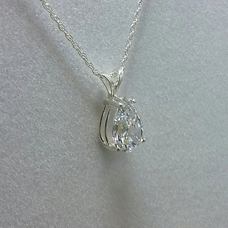 Huitan Water Drop CZ Crystal Pendant Necklace | Women Pendant Necklace Vue