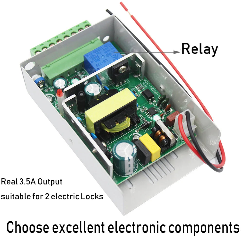 AC 100~240V Output 12V 5A Electric Lock Power Supply Magnetic Lock Adapter Covertor Access Control System Power Supply Vue