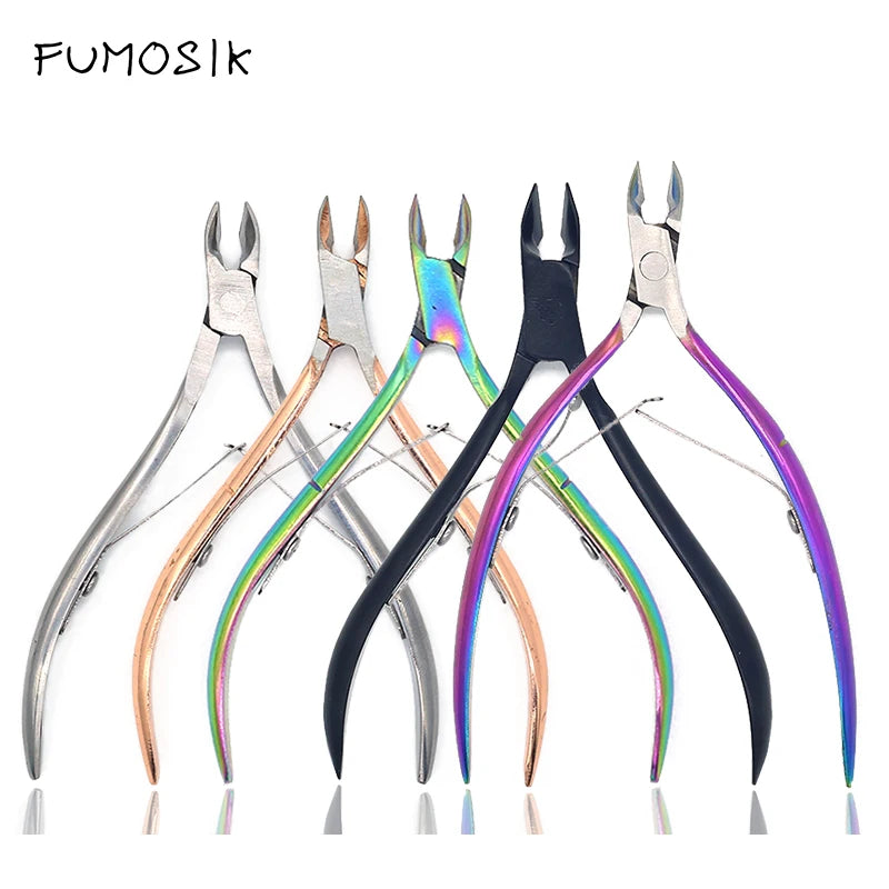 Nail Cuticle Nipper Scissors Stainless Steel Manicure Colorful Clipper Dead Skin Remover Pedicure Eagle Beak Pliers Vue
