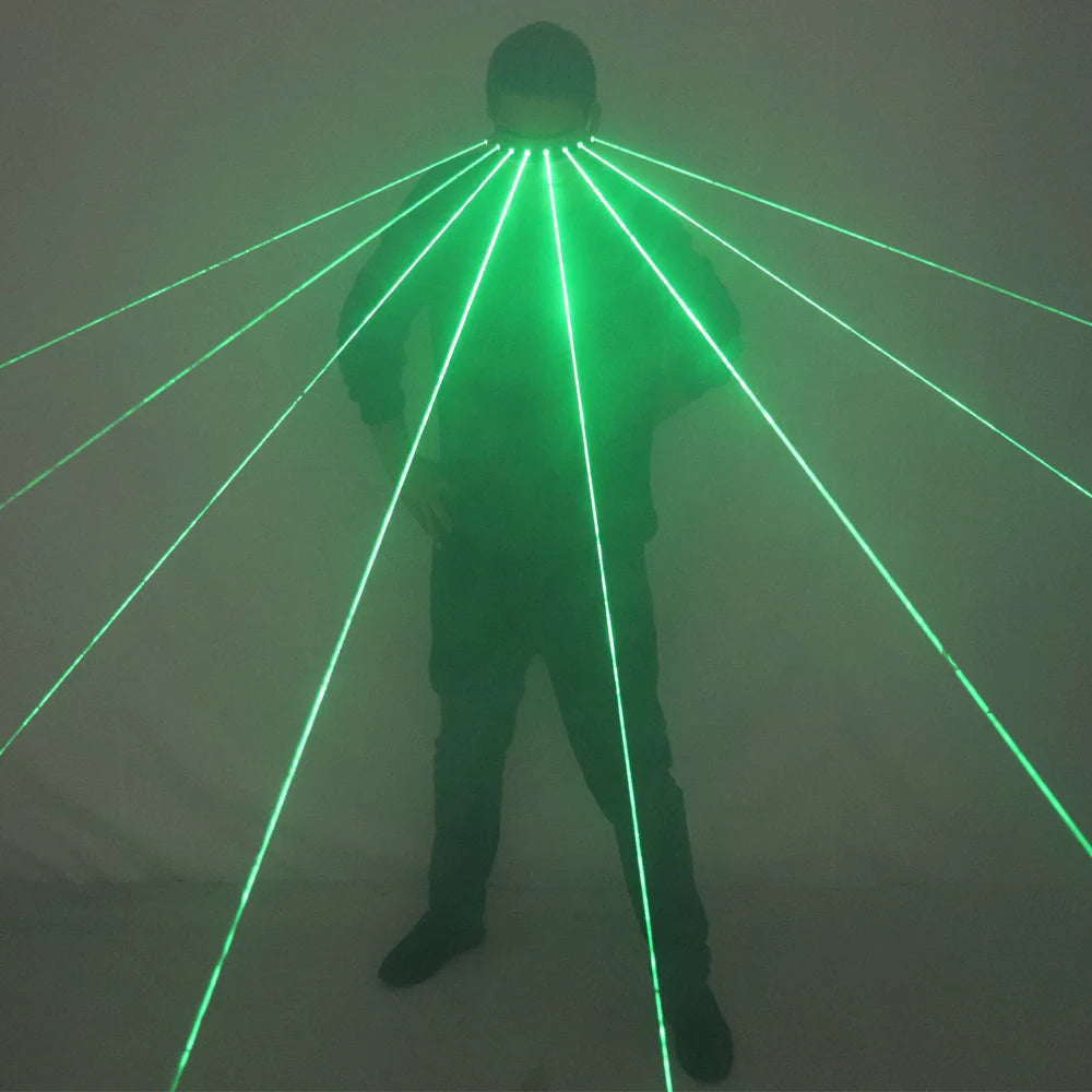 New Programmable Green Laser LED Glasses Dynamic Scanning Special Effects Dancing Stage Show DJ Club Party Laserman Show Vue Default Title