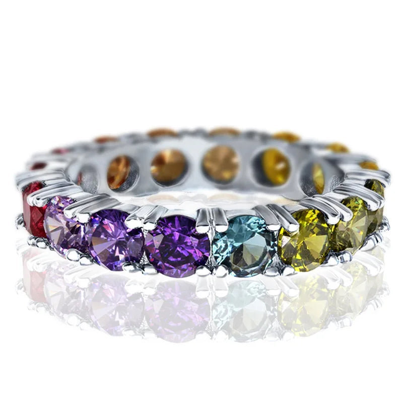 Huitan Cubic Zirconia Statement Ring for Women | Sizes 5–14 Fashion Ring Vue