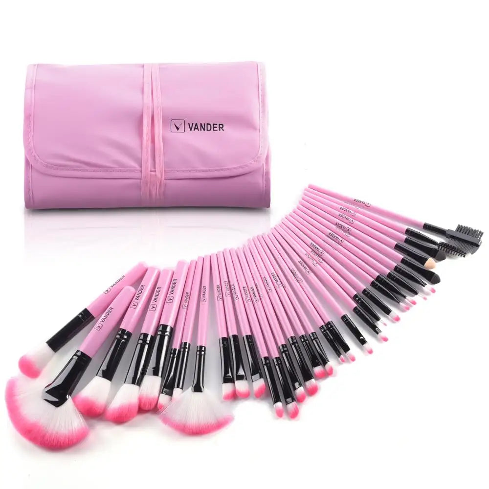 VANDER LIFE Makeup Brushes Set 32 Pcs Professional Foundation Powder Contour Eyeshadow Blending Make up Brush Multiple Colour Vue