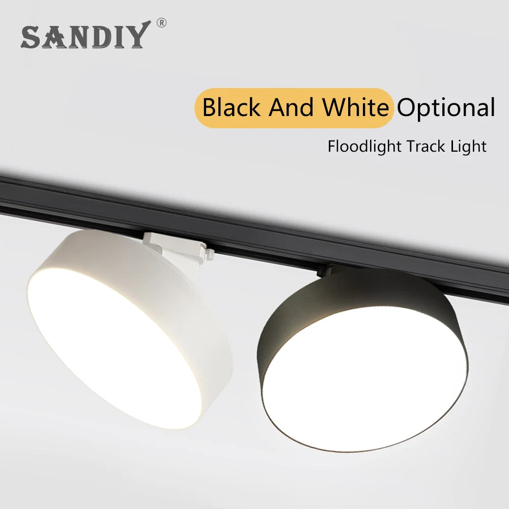 SANDIY LED Rotatable Track Spotlight 9W–24W Ceiling Rail Light LED Track Spotlight Vue