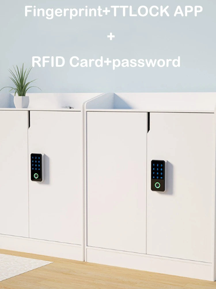 Biometric Fingerprint Electronic Digital Drawer Lock RFID 13.56Mhz For Spa Swimming Pool Gym Electronic Cabinet Lock TTLOCK Vue