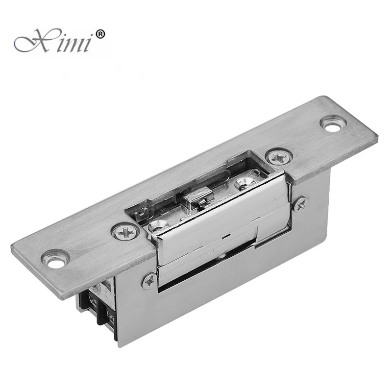 European Electric Strike Door Lock Adjustable Electric Strike Locks Durable Lock Tongue Access Control Locks Double Unlock Mode Vue