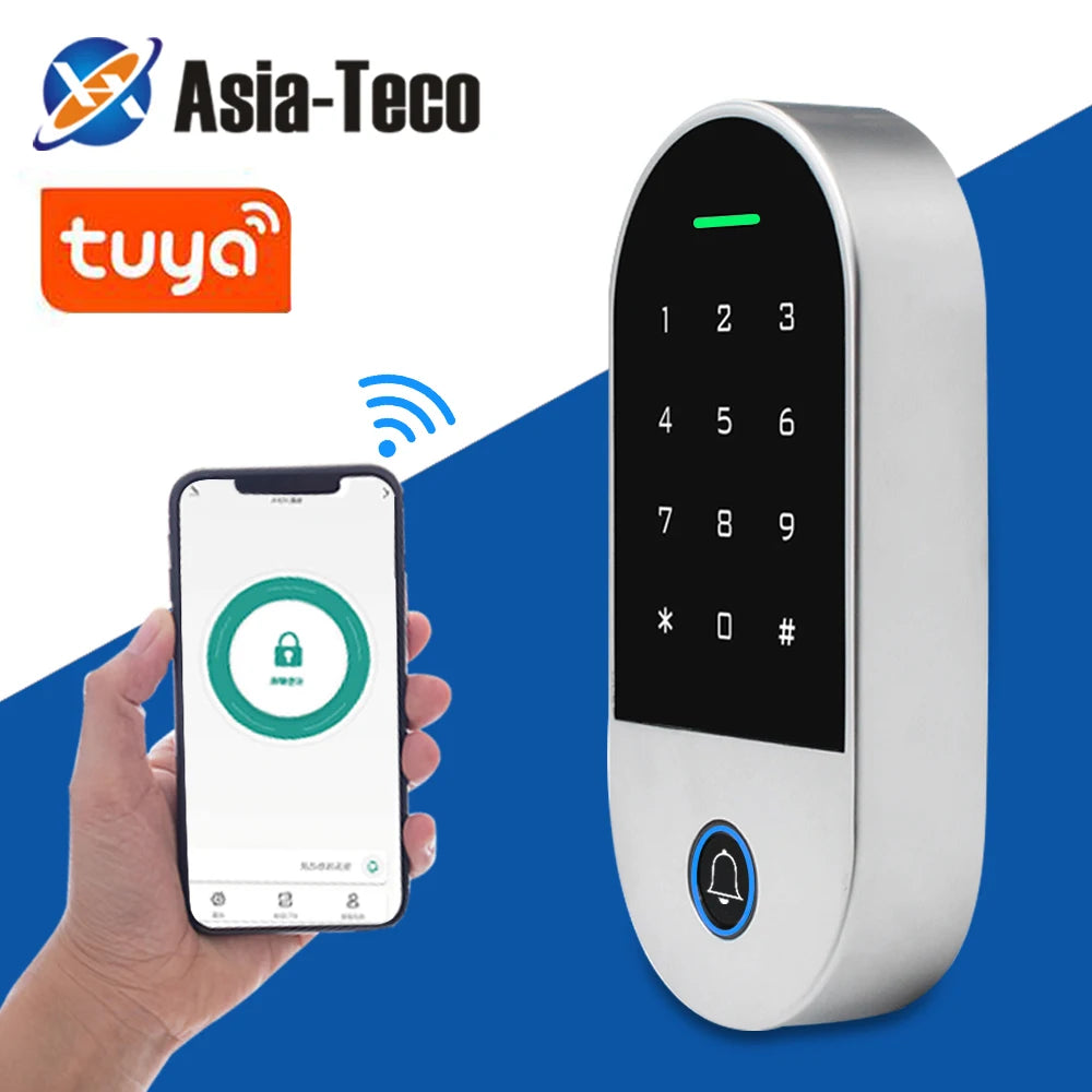 Bluetooth Tuya APP Access Control Keypad Touch Screen Waterproof RFID 125kHz 1000 Users Capacity for Access Control System Vue