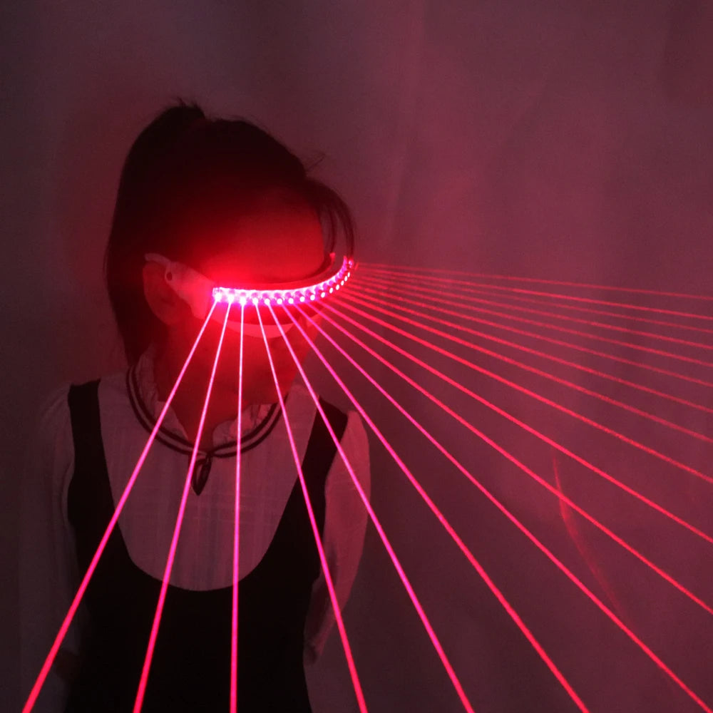 650nm Red Laser Glasses Party LED Sunglasses 18pcs Lazer Influx Of People Stage Flashing Glass Sexy Gogo Show Supplies Vue