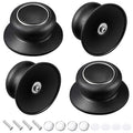 New 4 Pieces Pot Lid Knob Pan Lid Holding Handle Universal Kitchen Cookware Lid Replacement Knob Vue Black