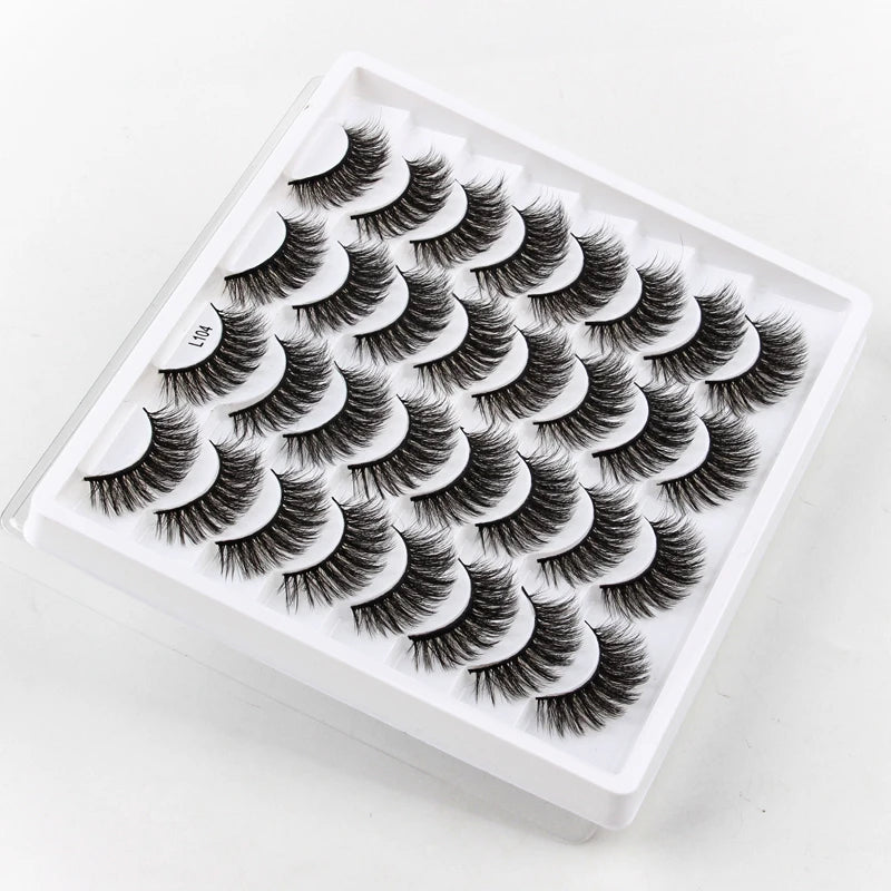 SHIDISHANGPIN 3/5/16 Pairs Natural Long False Eyelashes Dramatic Fluffy 3D Mink Lashes Wispy Wholesale Eye Lashes Thick Cils Vue