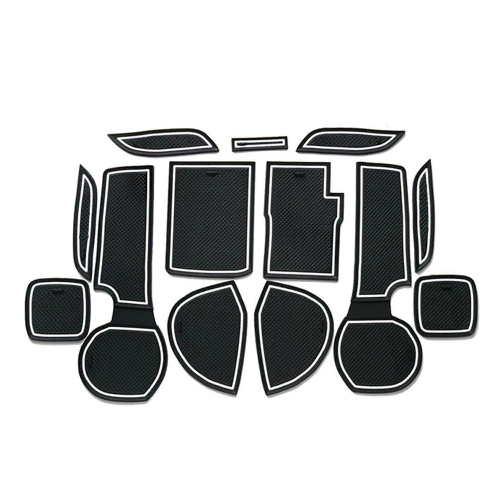Car Door Groove Mat For suzuki SX4 S-Cross 2014-2018 Gate Slot Mat Rubber Anti-Slip Mat Vue