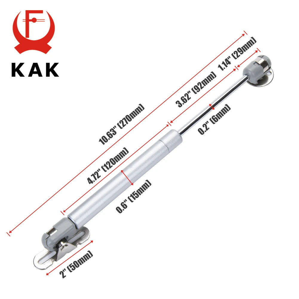 KAK 2 Pieces Soft Closing Cabinet Hinges 6kg to 10kg Bench Toy Box Lid Support Gas Strut Kitchen Cupboard Door Support Hardware Vue