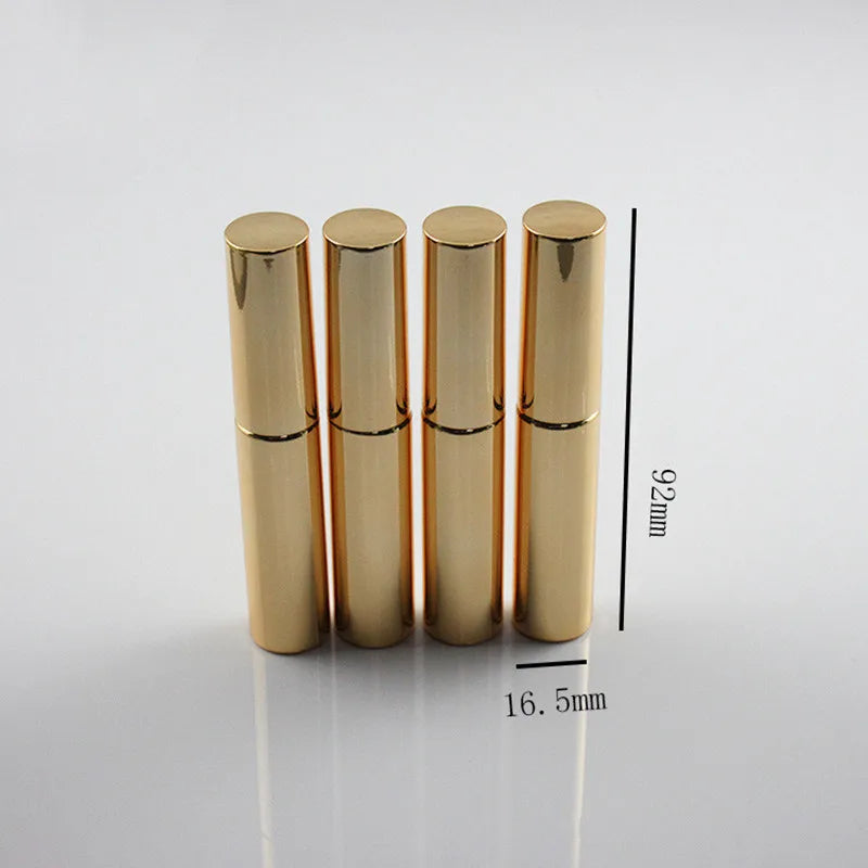 10-100pcs 8ml Empty Gold Eyelash Tube Mascara Cream Vial/Container Fashionable Refillable Bottles Makeup Tool Accessories Vue
