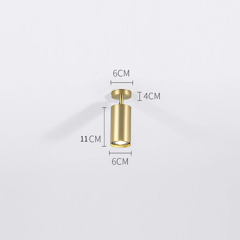 SANDIY LED Surface Mount Ceiling Spotlight – Gold Double/Triple LED Ceiling Spotlight Vue Single Head Gold Warm White China Mainland