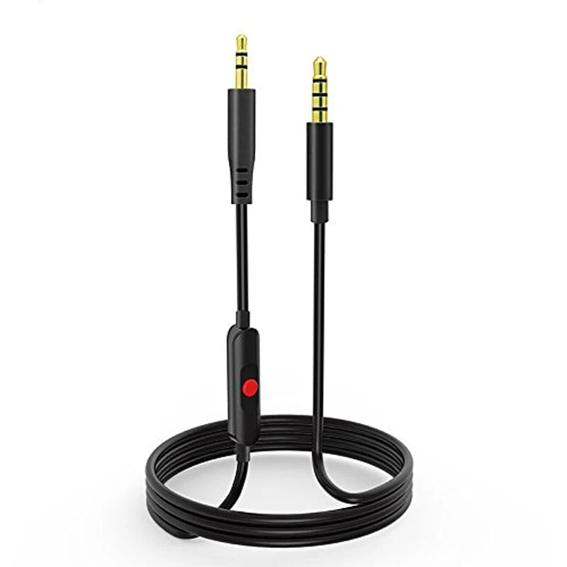 Replacement Audio Upgrade Cable Inline Mic/Remote Control Cord for AKG Y50 /Bose QuietComfort 35/QC25/ Oe2/oe2i/AE2 Headphones Vue Black