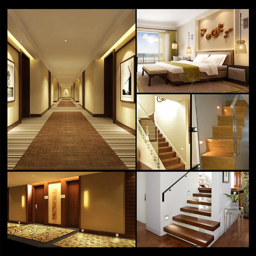 2W LED Sensor Recessed Wall Night Light – Stair & Hallway Recessed LED Night Light Vue