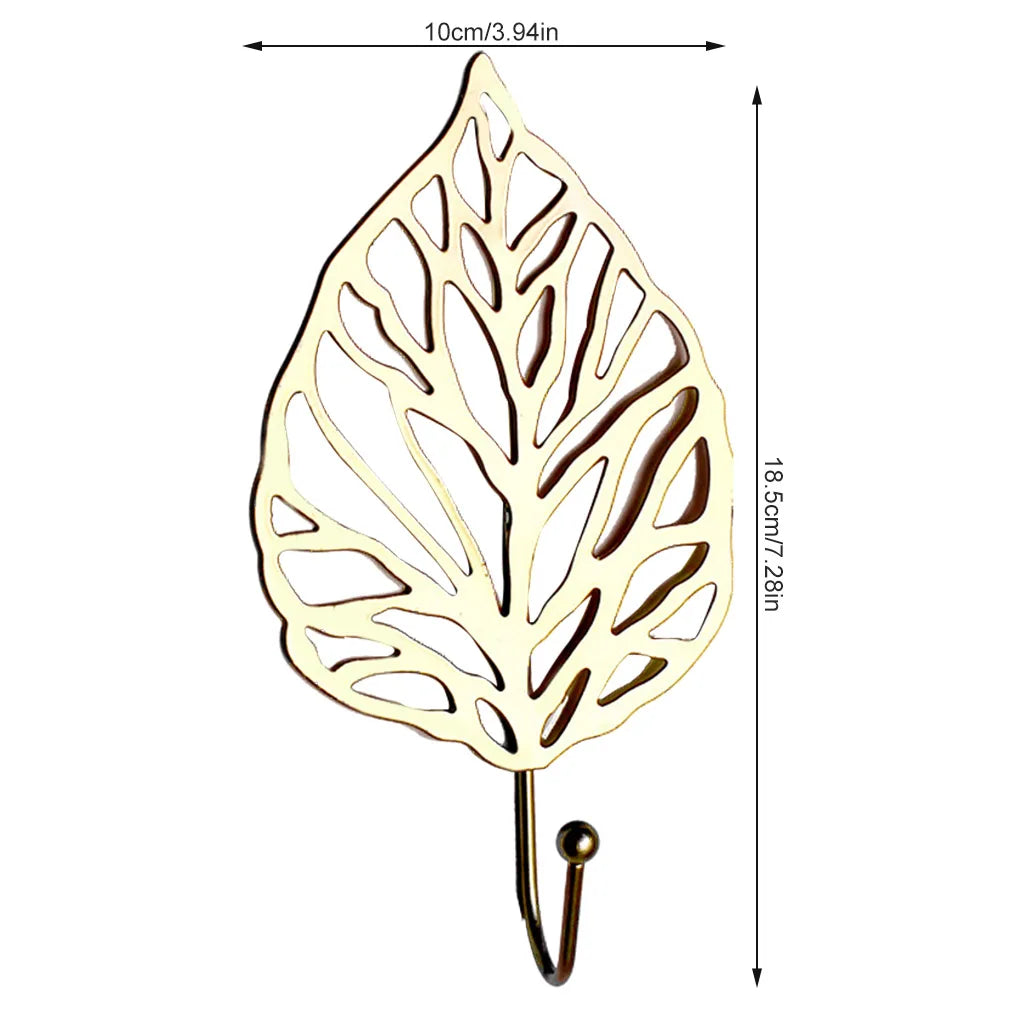 Nordic Leaf Wall Hook – Decorative Iron Coat & Key Hanger Decorative Wall Hook Vue 02 China Mainland