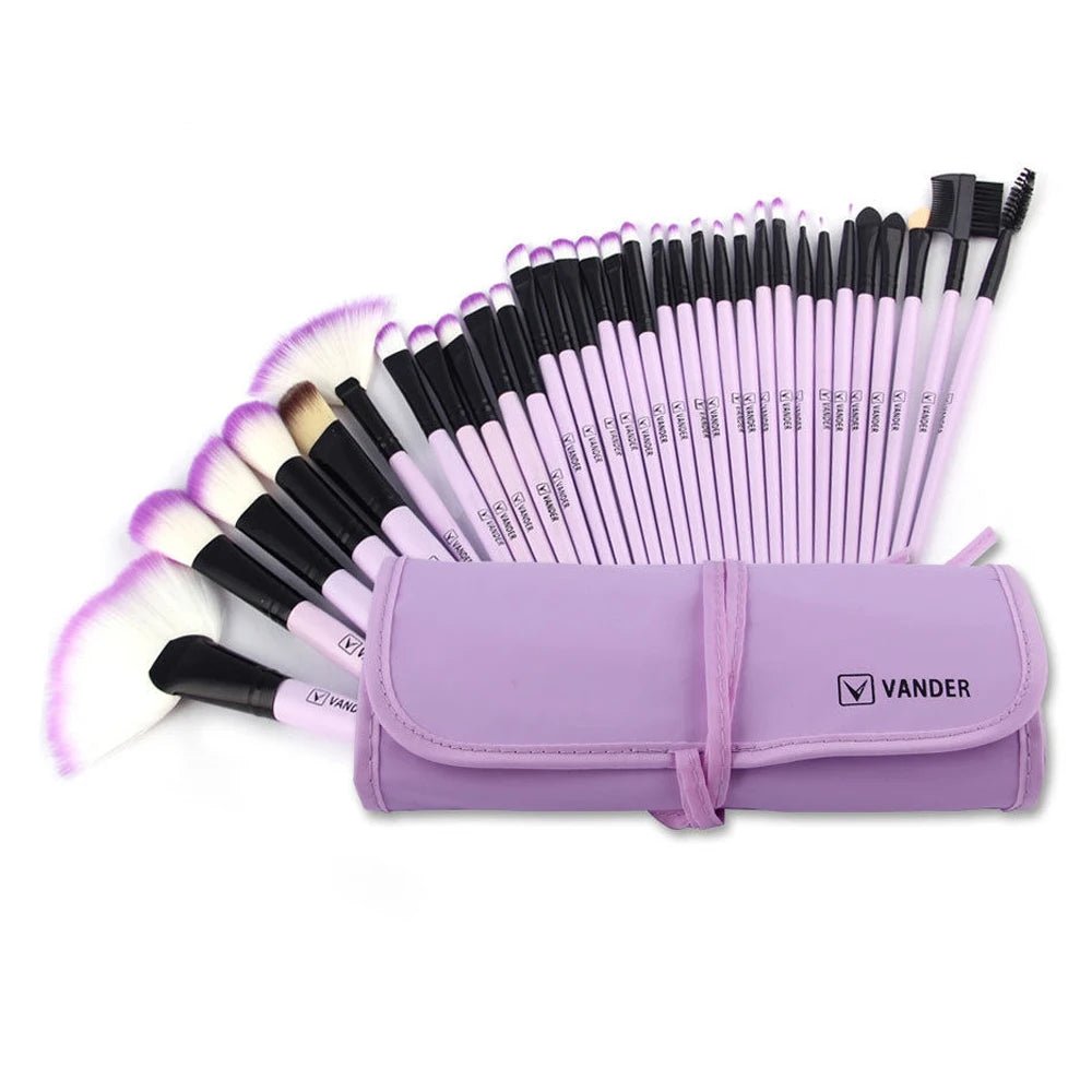 VANDER LIFE Makeup Brushes Set 32 Pcs Professional Foundation Powder Contour Eyeshadow Blending Make up Brush Multiple Colour Vue