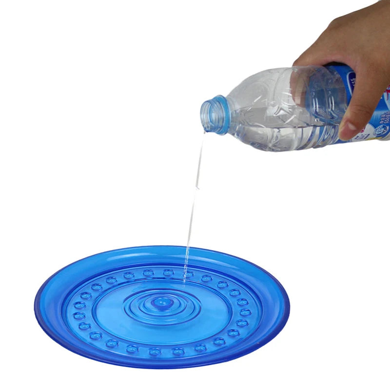 Funny Soft Rubber Pet Dog Flying Discs Saucer Toys Small Medium Large Dog Puppy Agile Training Toys Bite Resistant Flying Disk Vue
