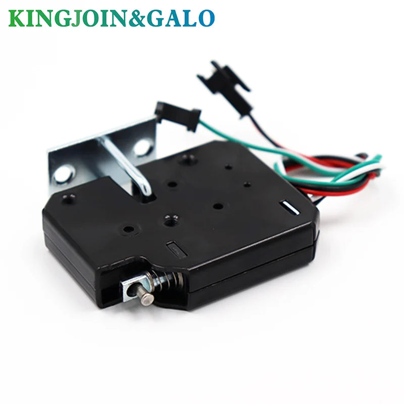DC 12V 2A Small Solenoid Electromagnetic Electric Control Cabinet Drawer Lockers Lock Pudsh-push Design, Automatic Open the Door Vue