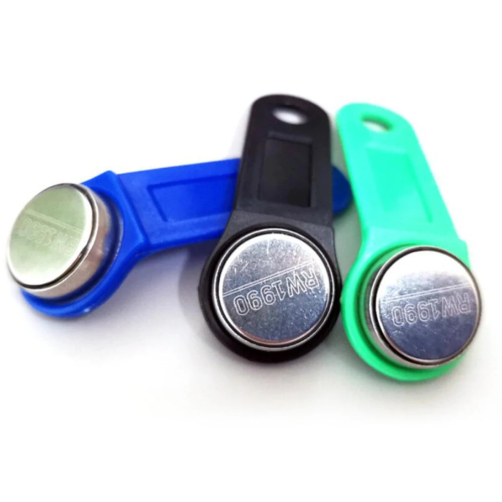 50pcs Rewritable RFID iButton Key Fobs for Access Control, Clone & Code Change Function (Compatible, Hotel/Office Security Copy） Vue