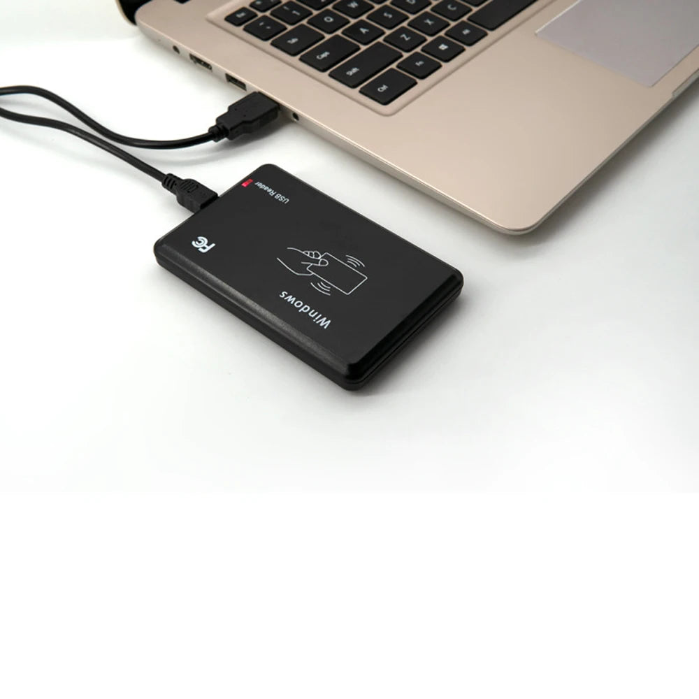 USB Port RFID ID Card Reader 125KHz EM4100 TK4100 Contactless Smart Card Reader Support Windows Linux High Sensitivity Vue