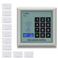 RFID Reader 125Khz Access Control Device Machine Security RFID Proximity Entry Door Lock Access Control System 1000 User Vue AC and 10 pcs card