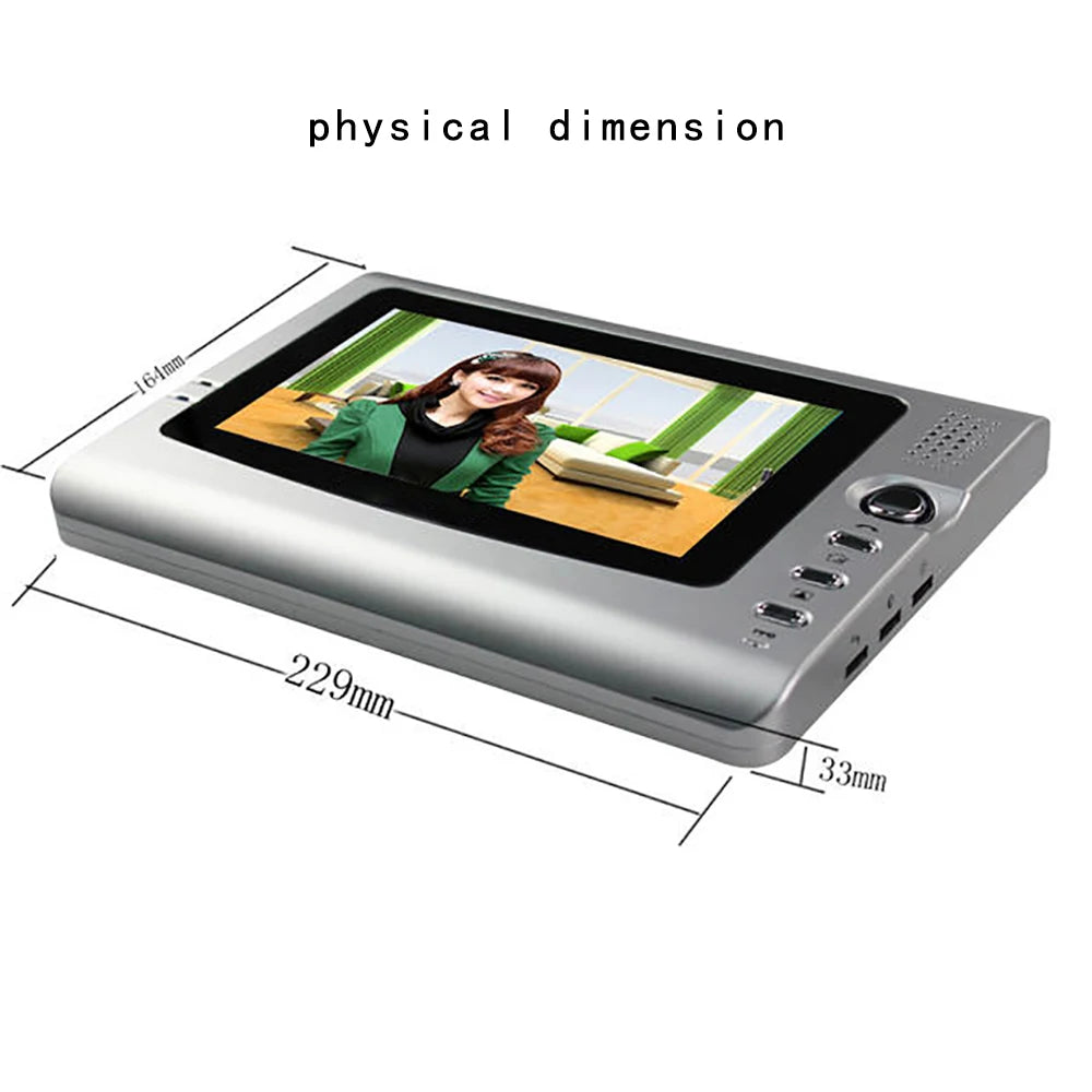 7 inch Visual Doorbell Rainproof Camera Two-way Audio Door Phone Visual villa Intercom Building Intercom Vue