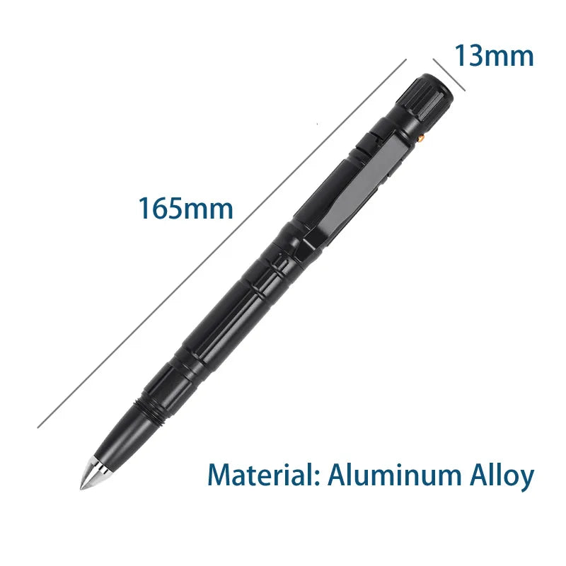 Multi-Function Tactical Pen Emergency Flashlight Screwdriver Bottle Opener Window Breaker Outdoor Survival EDC Tool Gift Box Vue
