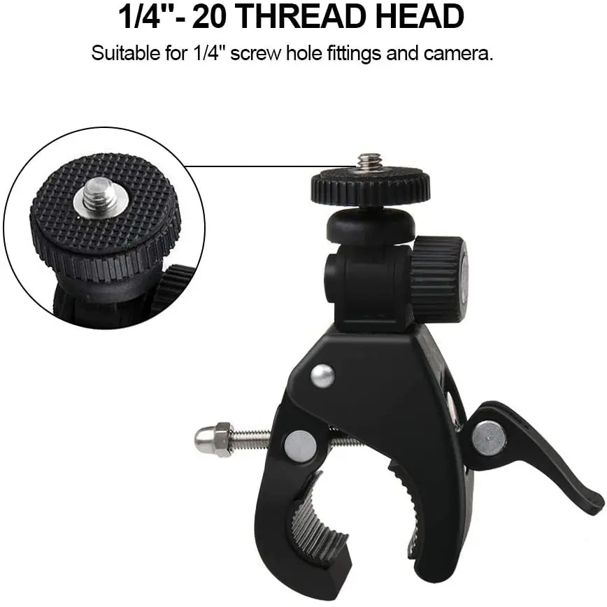 Bicycle Camera Mount Bike Motorcycle Handlebar Handle Bar Tripod Clip Adapter Action Camera Part For Gopro Hero 11 10 9 8 7 Vue