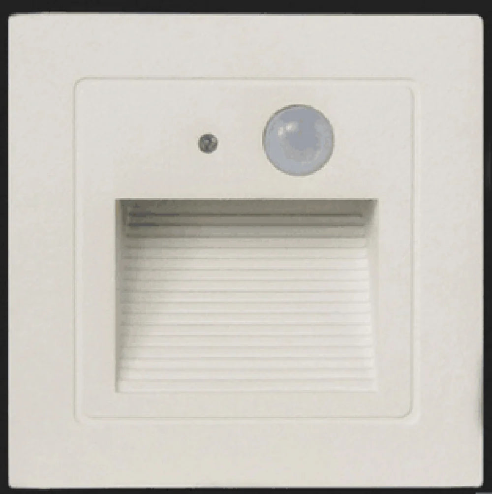 SANDIY Outdoor LED Step Light Motion Sensor Recessed IP65 Wall Lamp Recessed LED Step Light Vue Warm Light White Sand 3W