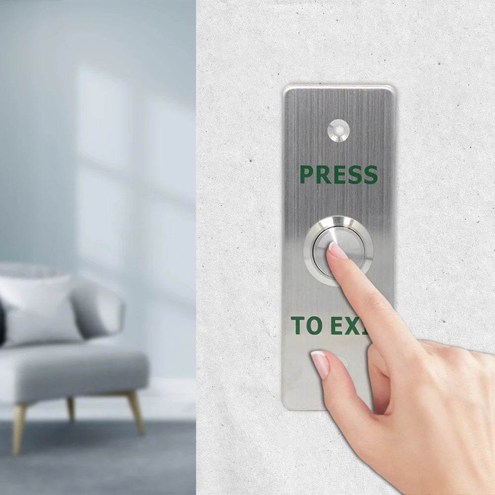Waterproof IP66 115x40mm Stainless Steel Alloy Door Exit Button Push Switch for Security Vue