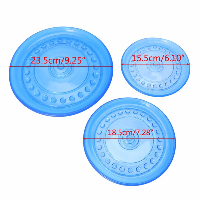 Funny Soft Rubber Pet Dog Flying Discs Saucer Toys Small Medium Large Dog Puppy Agile Training Toys Bite Resistant Flying Disk Vue
