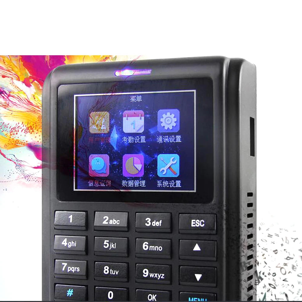TFT Screen Linux System Standalone IC Card Reader Fingerprint Access Control System Vue