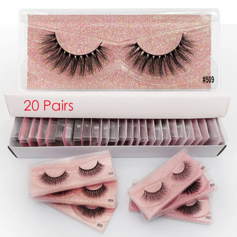 SHIDISHANGPIN Wholesale Eyelashes 3d Mink Lashes Natural Mink Eyelashes Wholesale False Eyelashes Makeup False Lashes In Bulk Vue 20Pairs5W Lashes United States