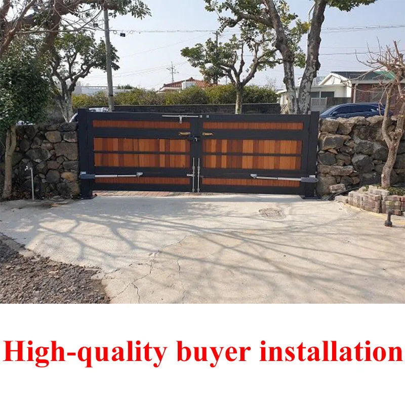 DC24V 400kg per leaf 2 remote controls electric automatic swing gate opener operator linear actuators Vue With 8remote control
