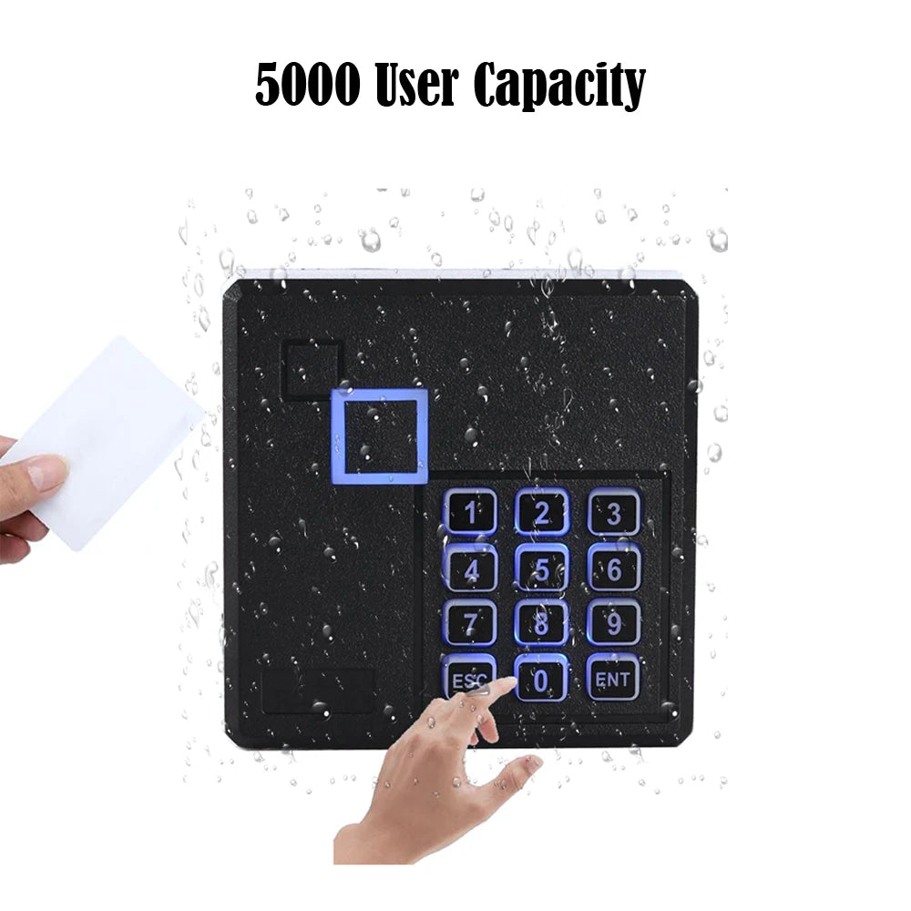 IP68 Waterproof RFID Access Control Reader 125Khz with Backlight 5000 User Capacity Keypad for Secure Entry Systems Vue