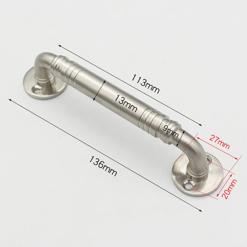KAK Stainless Steel Door Handles for Interior Doors Bedroom Kitchen Door Pulls Fire-proof Door Handle Cabinet Handle Hardware Vue Length 136mm