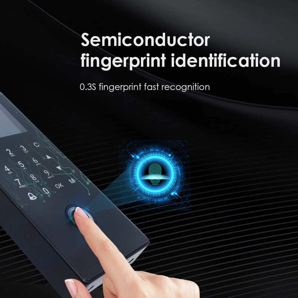Fingerprint Biometric Touch RFID Access Control System Kit Strike Door Locks USB Time Attendance Vue