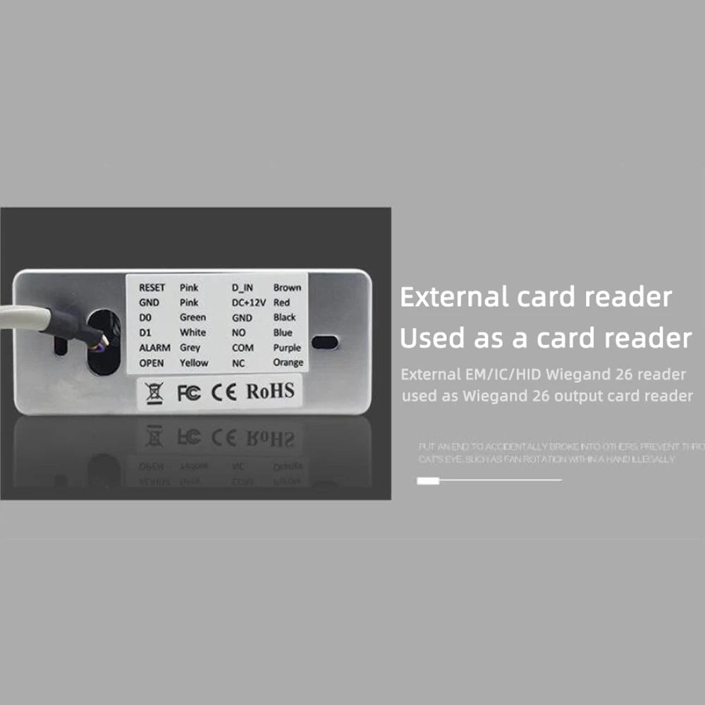 F6 RFID EM Standalone Access Control System Waterproof IP66 125Khz Fingerprint Reader 500 Users 200 Stored Fingerprints Vue
