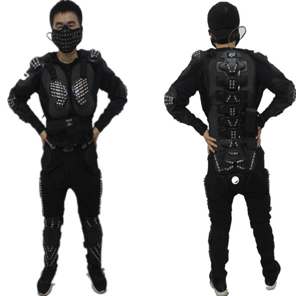 LED Robot Suit Costumes Clothes LED Lights Luminous Green Laser Battle Stage Dance Performance Show Dress for Night Club Vue