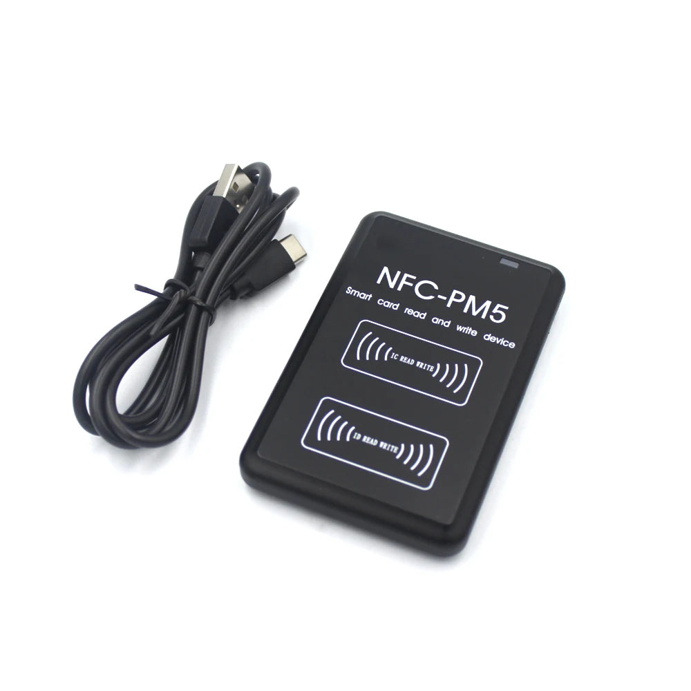 NFC RFID Reader Writer Dual-Frequency 125KHZ/13.56MHZ PM5 IC/ID Duplicator Card Copier with Decoding Function for Access Control Vue NFC-PM5