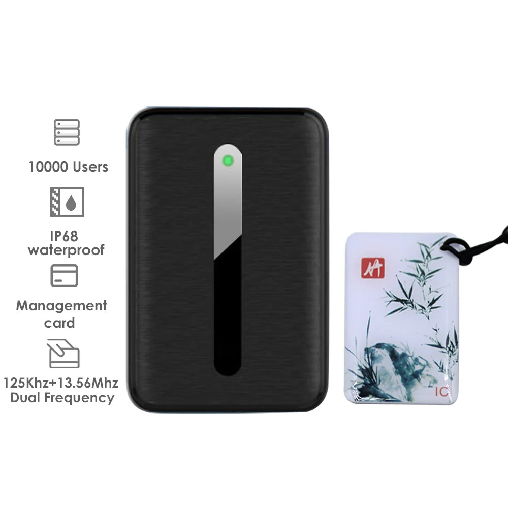 IP68 Waterproof 125KHz RFID 13.56MHz IC Card Dual frequency Standalone Access Control System 10000 Users Vue
