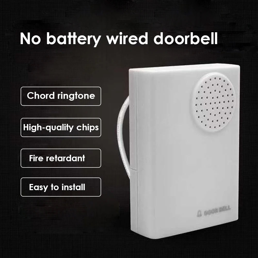 DC 12V Vocal Chime Wired Doorbell For Office Home Access Control System Wired Door Bell Vue