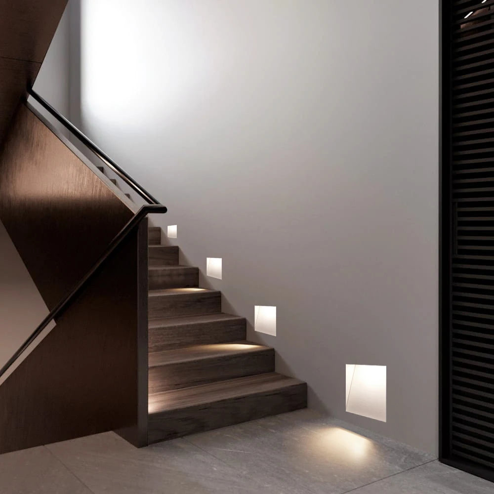SANDIY Recessed LED Step Light Frameless Wall Sconce Recessed LED Wall Light Vue