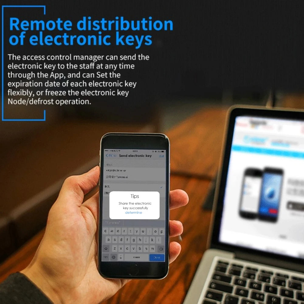 K2F Waterproof 13.56Mhz Access Control Keypad Fingerprint Door Lock TTLOCK App Bluetooth Lock Long Range 13.56MHz Card Reader Vue