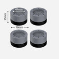 KAK 4PCS Anti Vibration Pads Washer Feet Pad Universal Washing Machine Anti-Skid Roller Kit Furniture Lifting Foot Base Elevate Vue 4pcs Gray 35mm