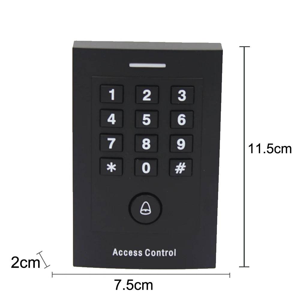 125KHZ RFID Password Keypad Access Control Backlight Door Standalone Access Control System Device Machine door lock Vue