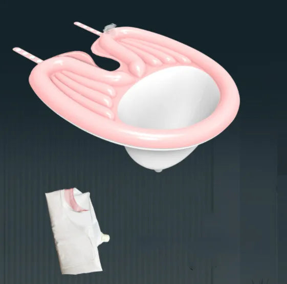 Portable Shampoo Pad PVC Inflatable Shampoo Basinwith Tube Quickly Inflate Deflate Hair Washing Basin Pregnant Women Elderly Kid Vue