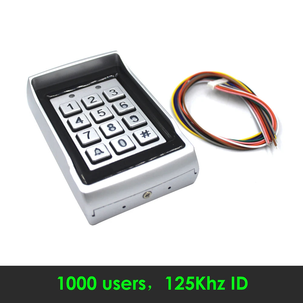 Metal Case Keypad Access Controller 125Khz RFID 1000 Users with Backlight Door Control Independent Code Access Device Vue