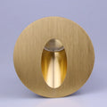 SANDIY Round Recessed LED Wall Sconce Step Light + Mounting Box LED Wall Sconce Vue Gold Brush Finish China Mainland Cool White(5500-7000K)|1W 12V-24V